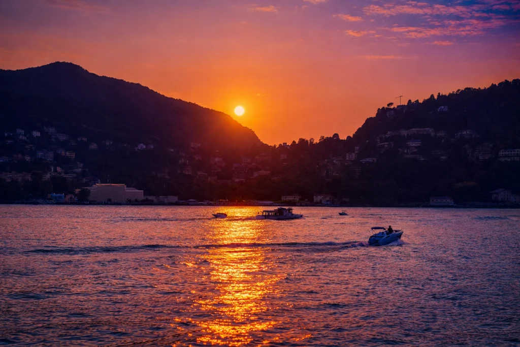 Lake Como at sunset